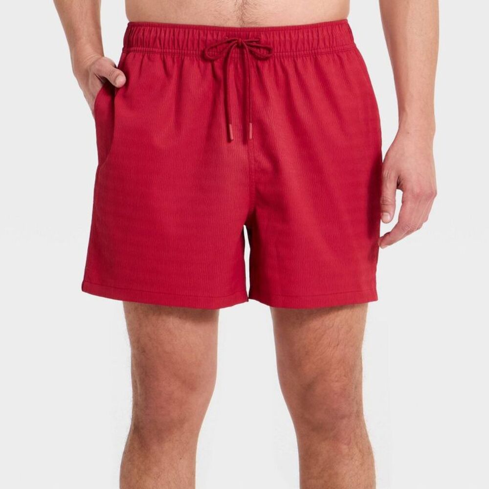 Goodfellow & Co - Men's 5'' Swim Trunks - Goodfellow & Co Dark Red X Red